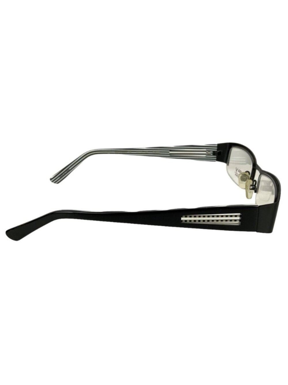 Pomy Eyewear Eyeglass Frames Black Metal Half Rim Rectangle 52 19 140 - Picture 7 of 10